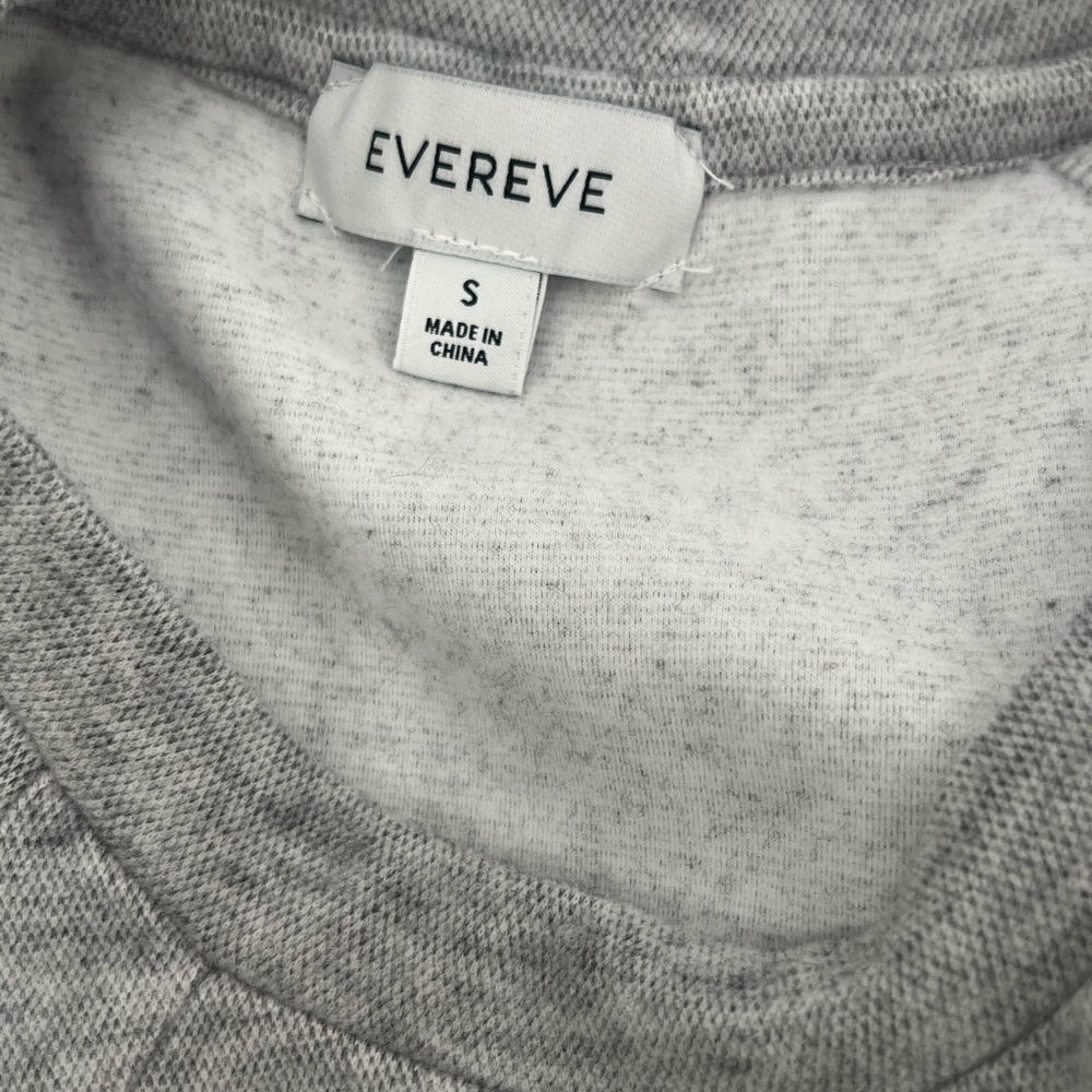 Evereve Lowell Brushed Pullover Light Gray Puff Ruched Sleeve Sweatshirt Small - Picture 7 of 8